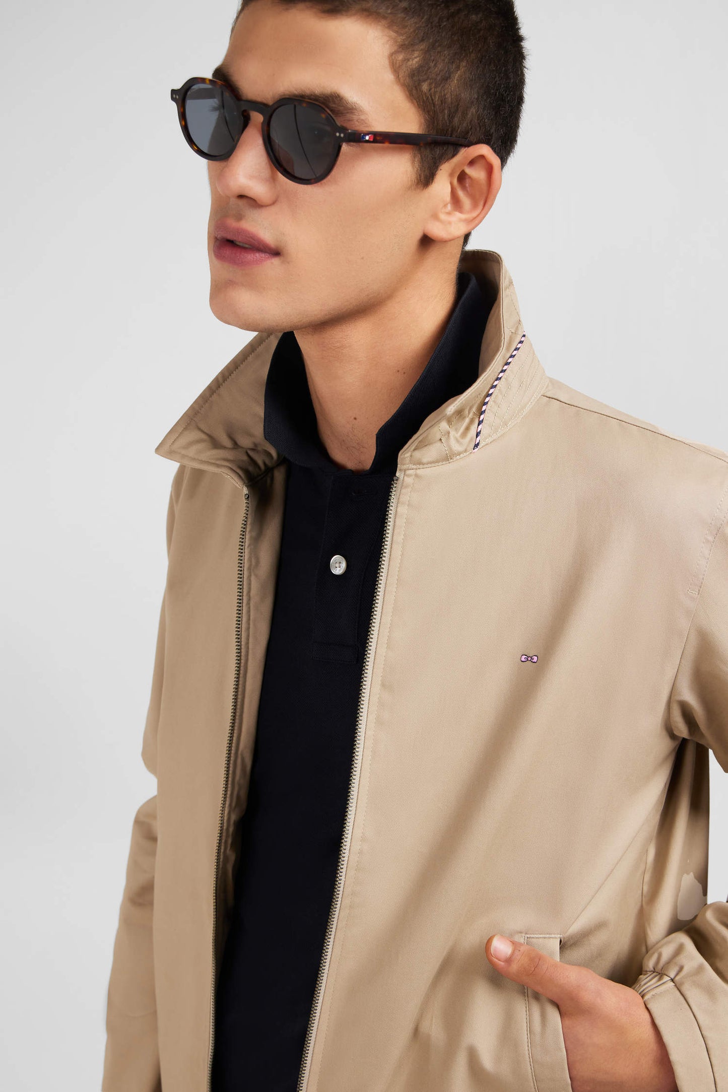 Blouson beige rembourré