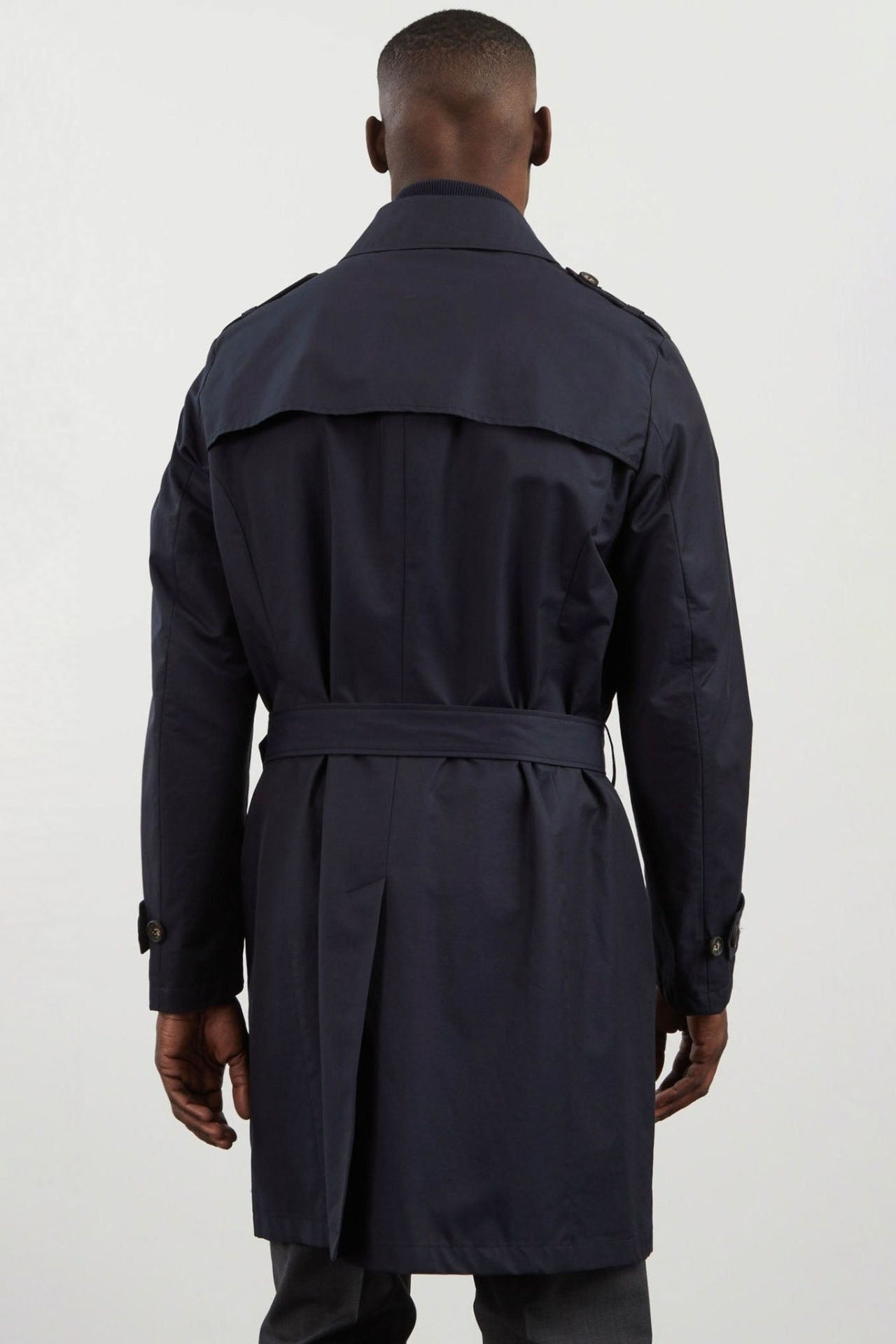 Trench coat déperlant bleu marine