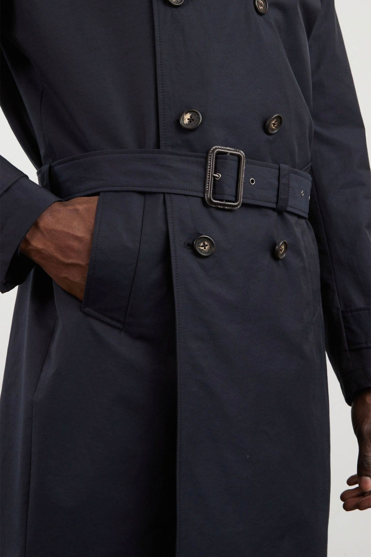 Trench coat déperlant bleu marine