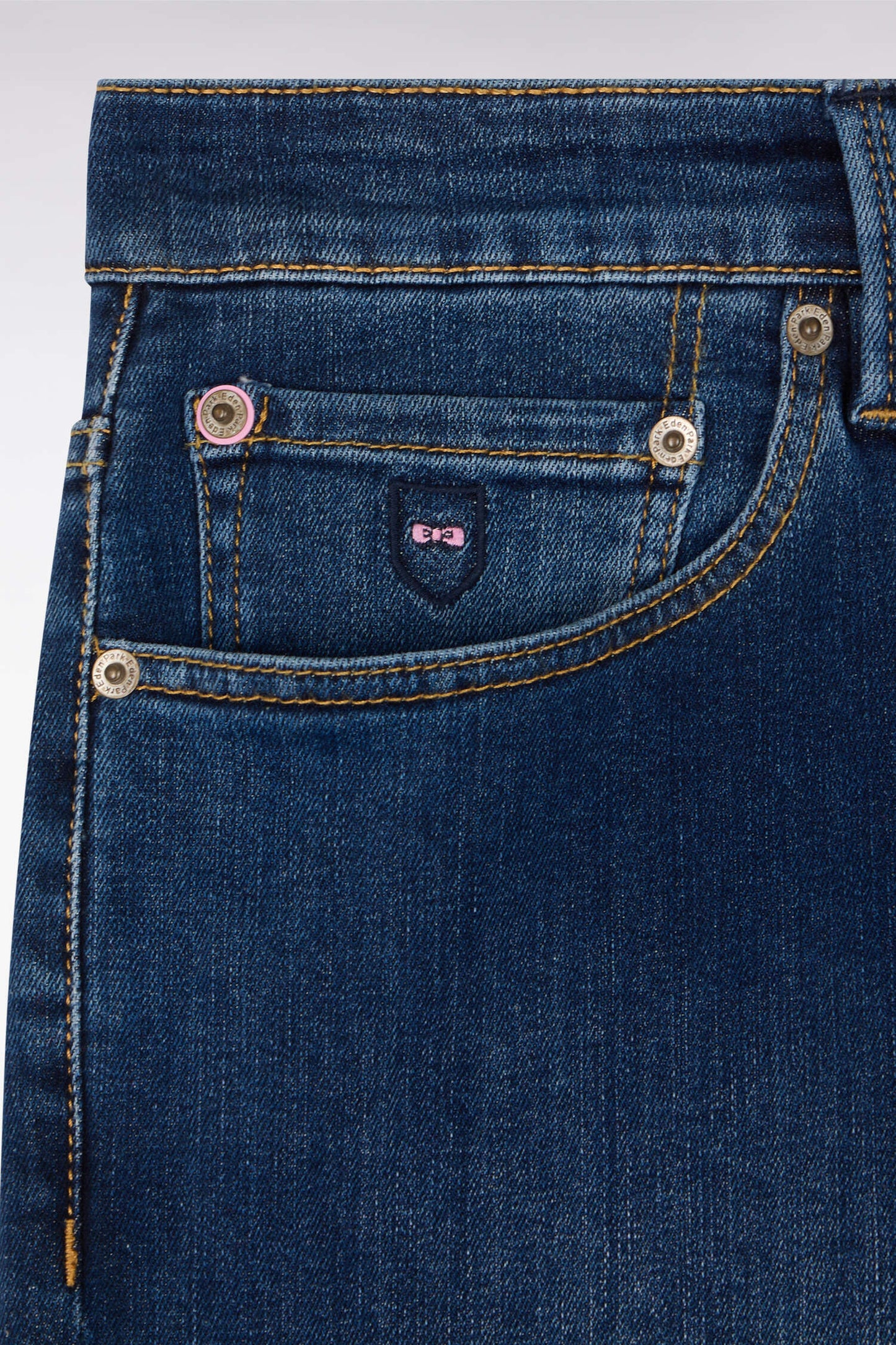 Jean bleu en coton stretch