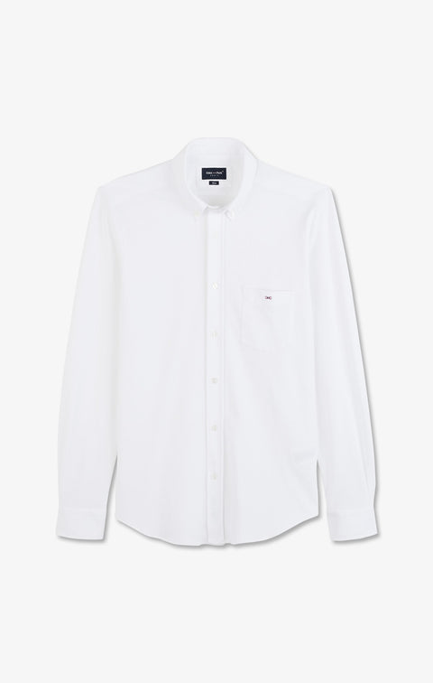 Chemise en coton pinpoint blanc - Image 2