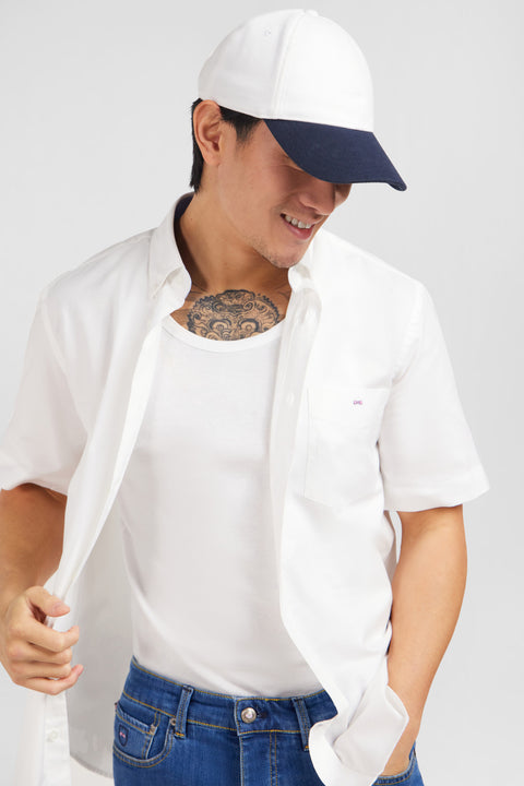 Short sleeved white cotton shirt - Image 1