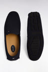 Mocassins en cuir suédé bleu marine