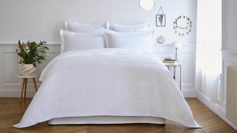 Housse de couette en percale de coton blanche - Image 3