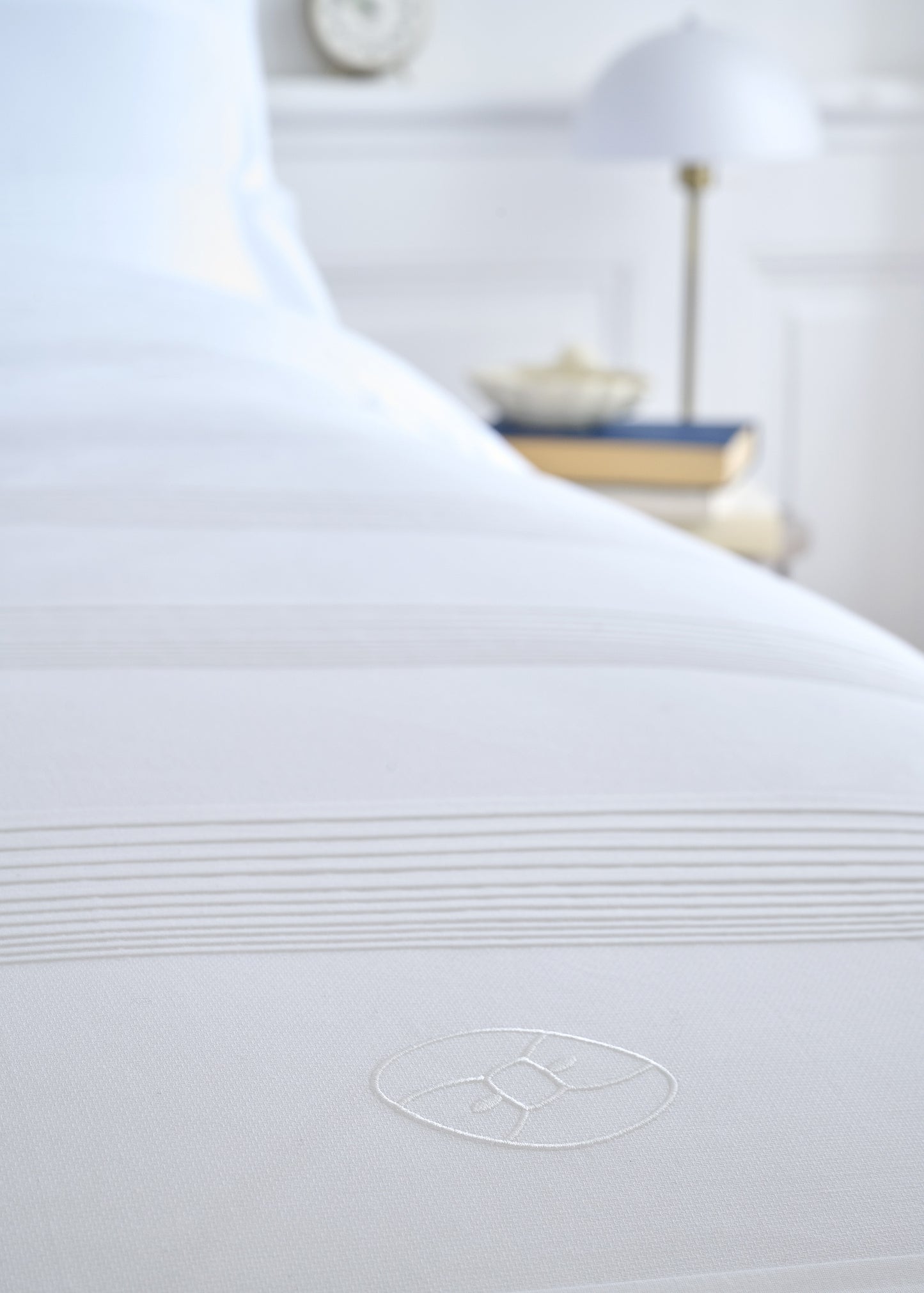 Housse de couette en percale de coton blanche