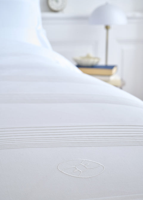 Housse de couette en percale de coton blanche - Image 2