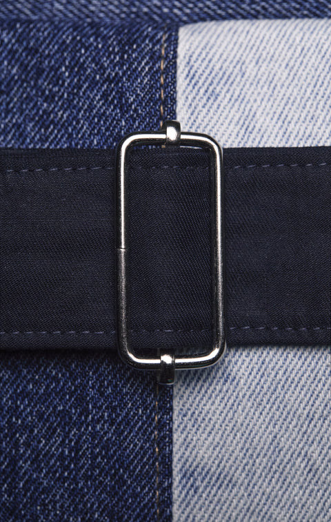 Sac banane bicolore en denim upcyclé Pap'Atelier - Image 3