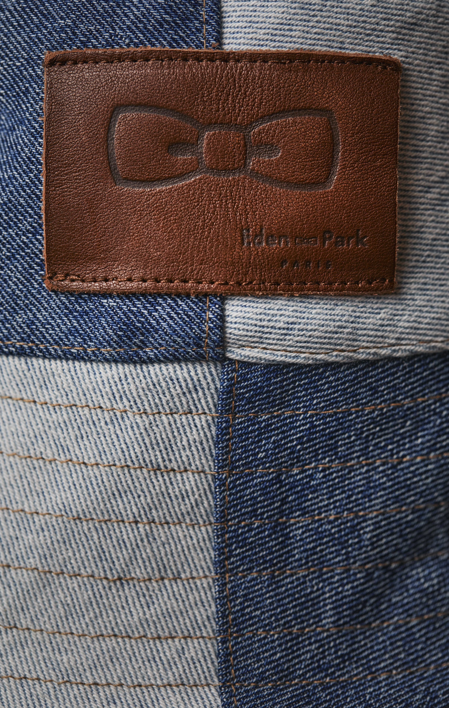 Bob en patchwork denim upcyclé Pap'Atelier