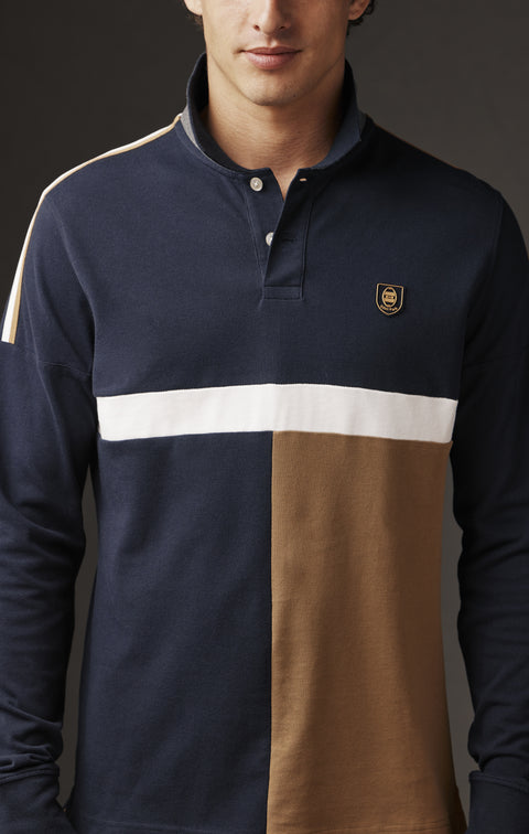 Maillot à manches longues en jersey marine upcyclé Pap'Atelier - Image 2