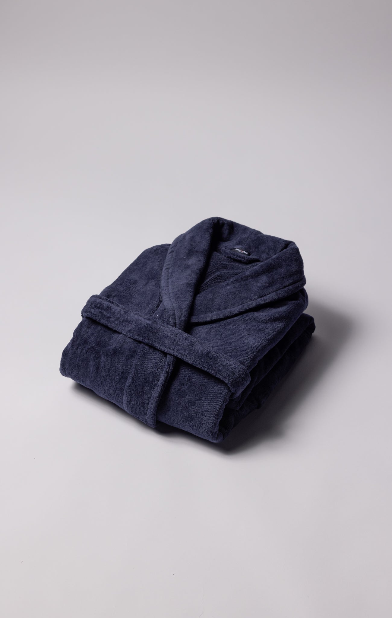 Peignoir en coton éponge marine brodé