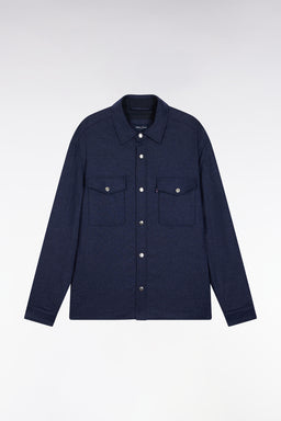 Surchemise en laine et cachemire mélangés bleu - Image 2