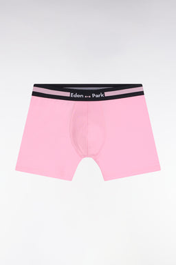 Lot de deux boxers en jersey de coton stretch rose et marine - Image 3