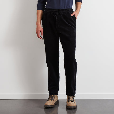 Pantalon chino velours élastiqué noir - Image 1