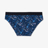 Culotte imprimé fleuri bleu foncé