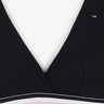 Dark blue triangle bra with contrasting band