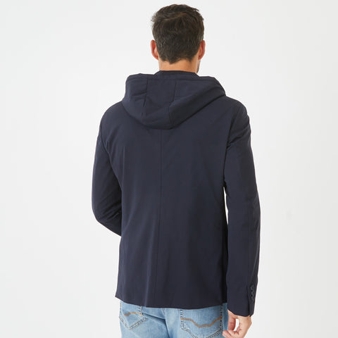 Blazer bleu foncé avec parmenture sweat amovible - Image 2