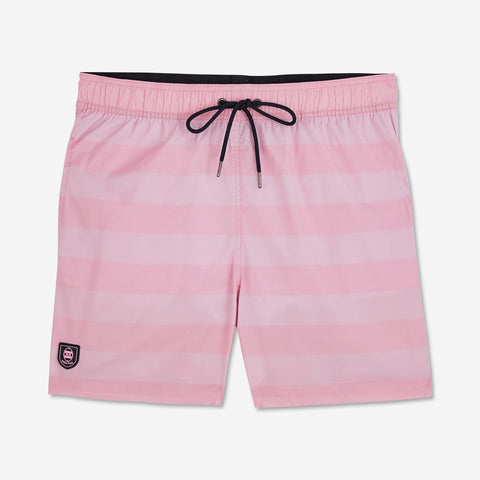 Short de bain à rayures rose - Image 2