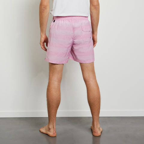 Short de bain à rayures rose - Image 3