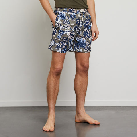 Short de bain blanc imprimé fleurs exclusif - Image 1