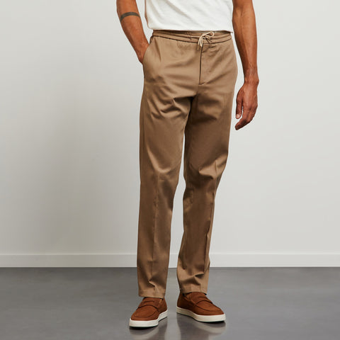 Beige trousers with loose pleats - Image 3