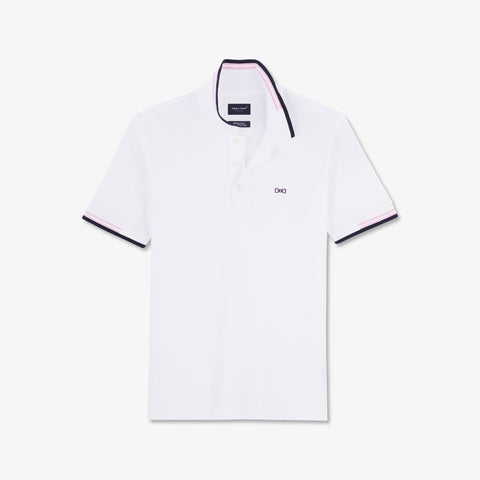Polo blanc à finitions contrastantes - Image 2
