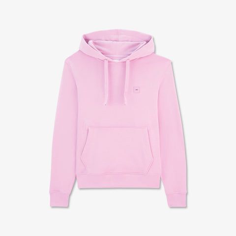 Plain pink sweatshirt with hood - Image 2
