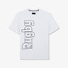 T-shirt blanc inscription rugby