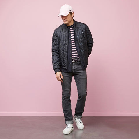 Blouson déperlant bleu marine - Image 1