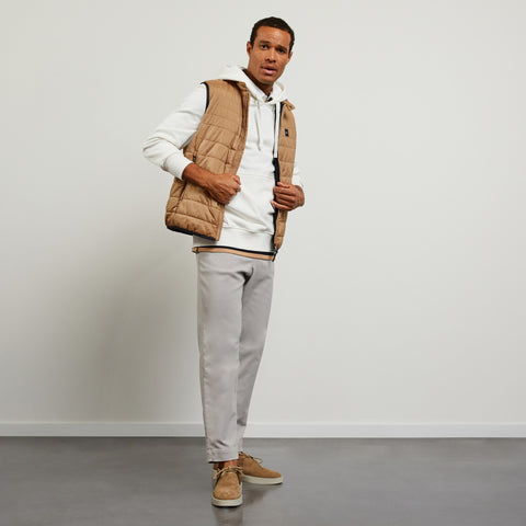 Doudoune beige sans manches - Image 1