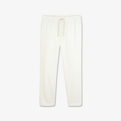 Pantalon chino velours élastiqué blanc - Image 2