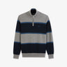 Striped jumper in combination knit