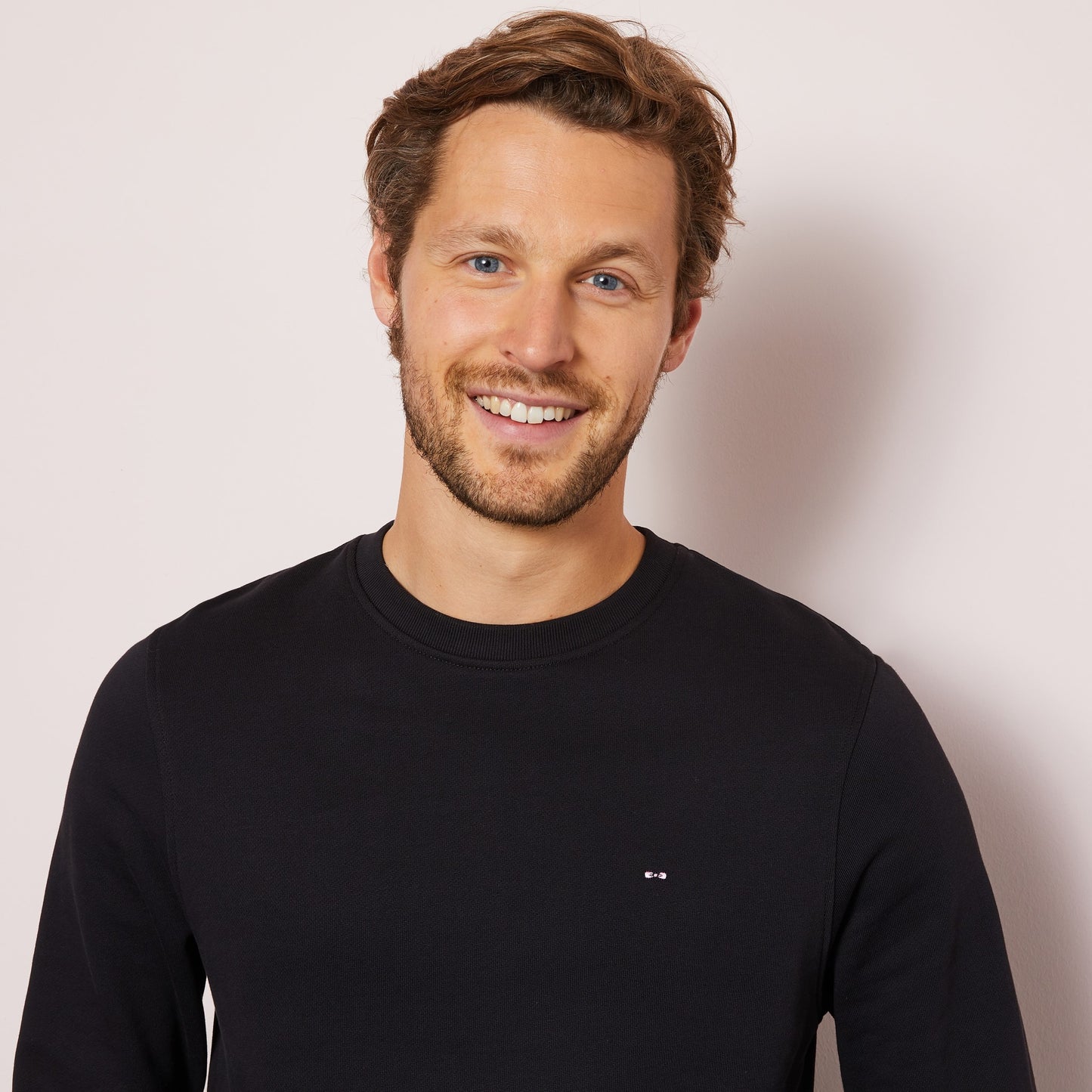 Sweat col rond uni noir