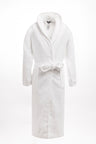 Peignoir en coton éponge blanc brodé