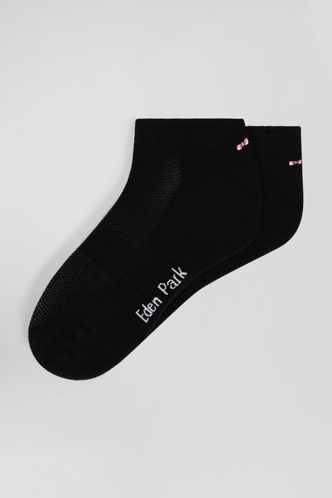 Chaussettes basses en coton stretch mélangé noires - Image 2