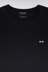 Robe T-shirt en coton Pima noir coupe droite