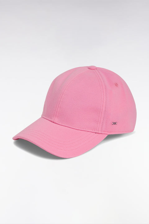 Casquette unie en piqué coton rose broderie nœud papillon - Image 2