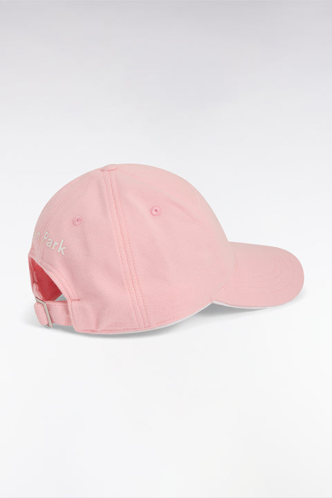 Casquette en piqué de coton rose badge gomme nœud papillon - Image 3