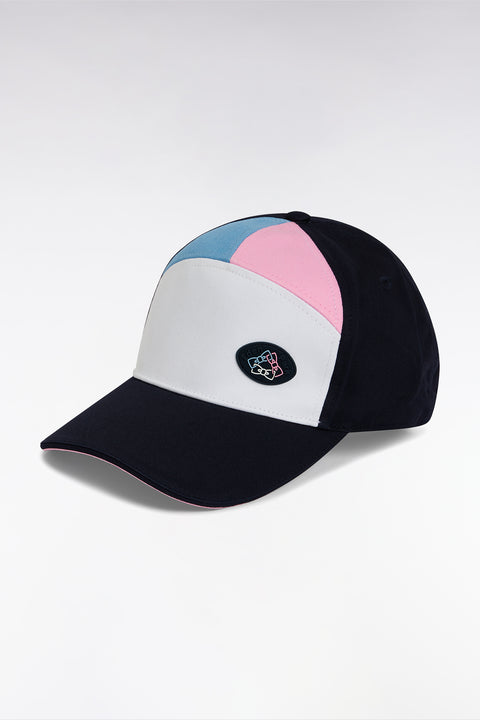 Casquette en twill de coton tricolore badge en silicone - Image 2
