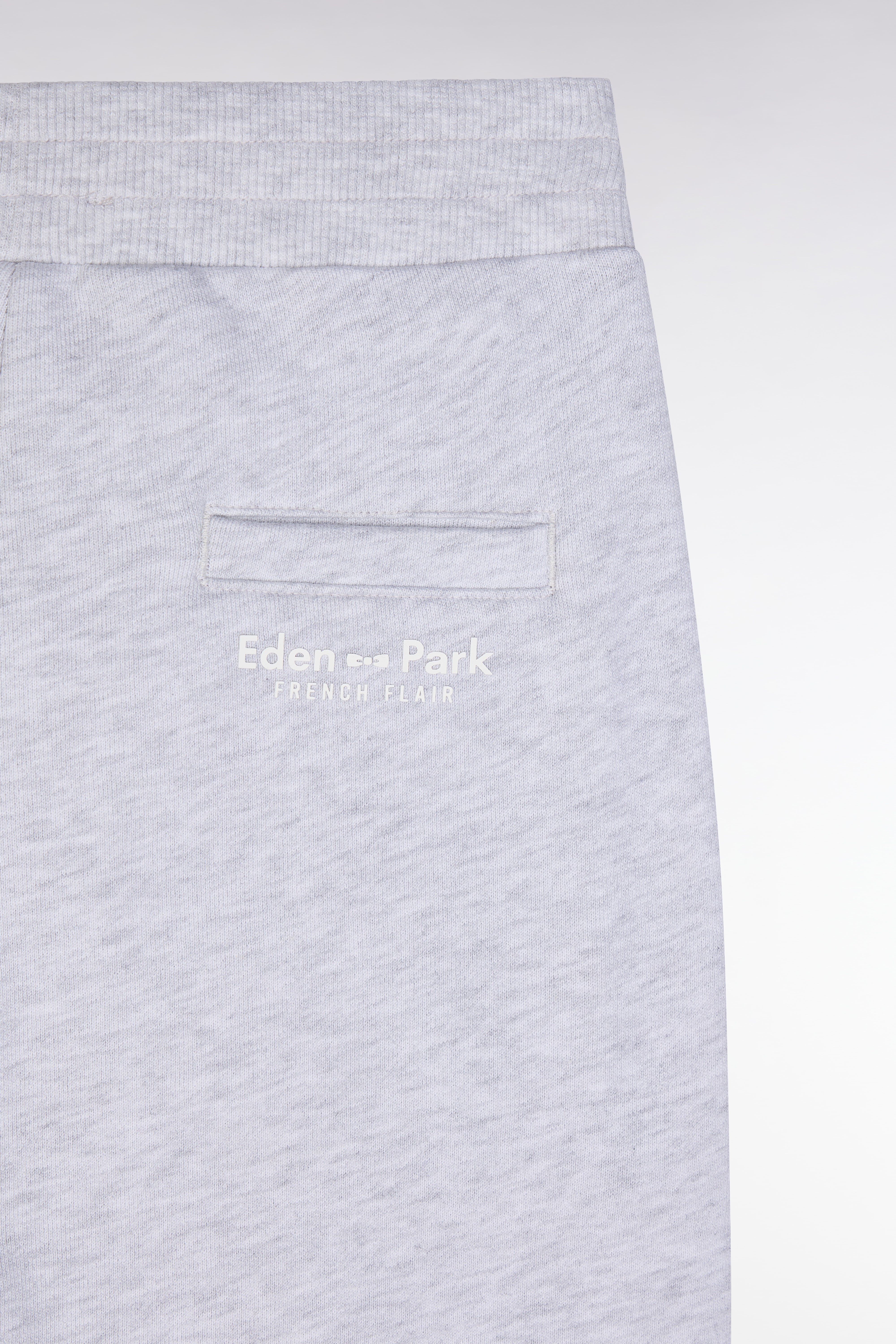 Short en molleton coton gris coupe droite