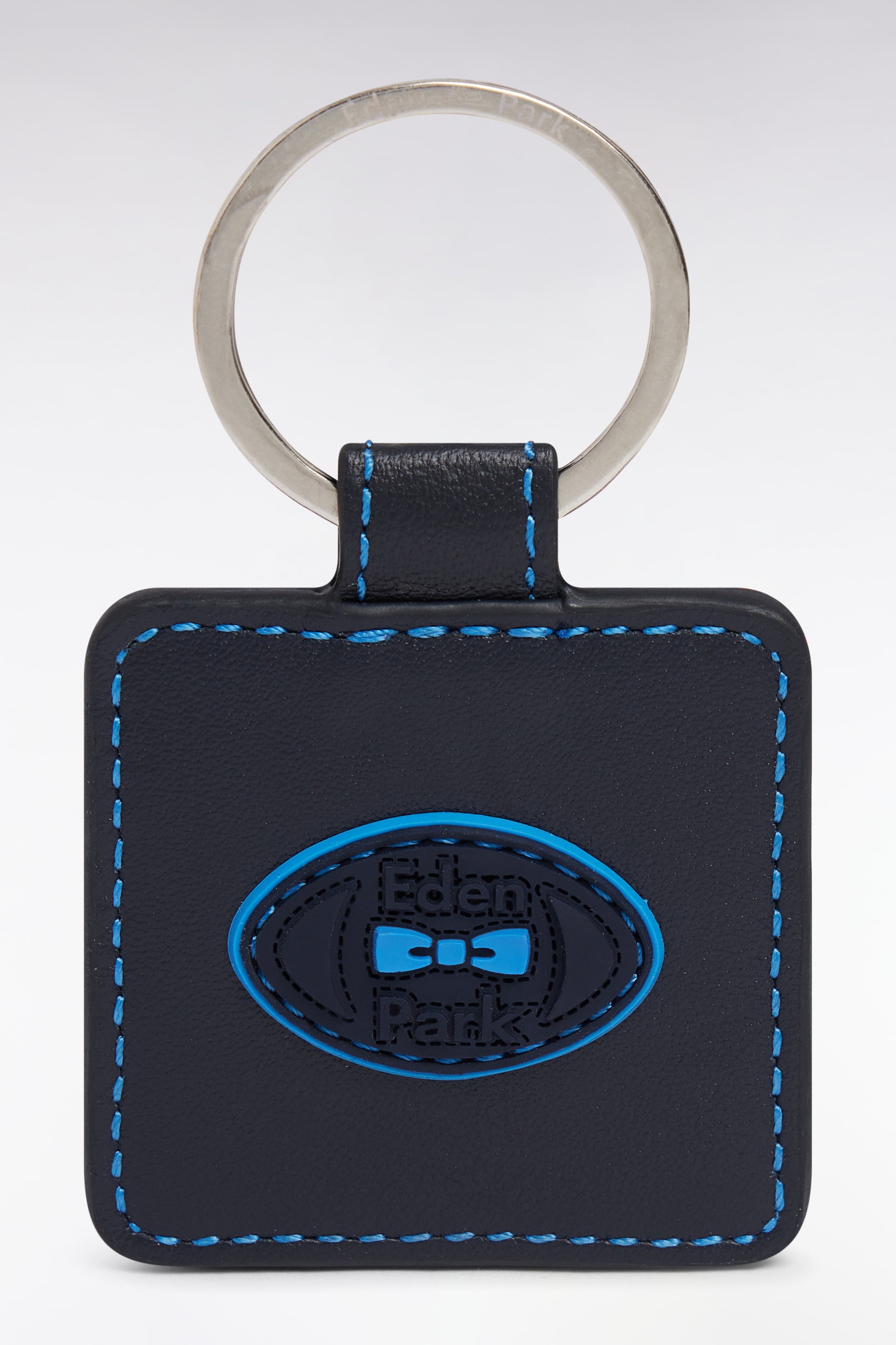 Porte-clefs en cuir bleu