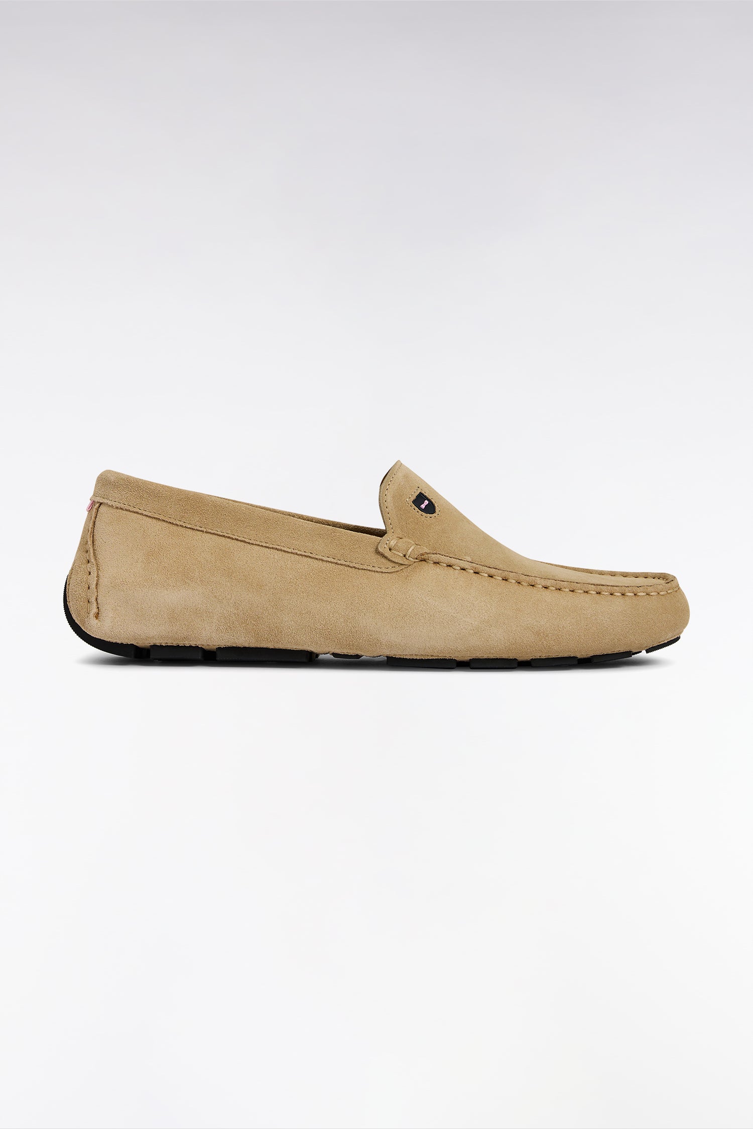 Mocassins en cuir suédé beige