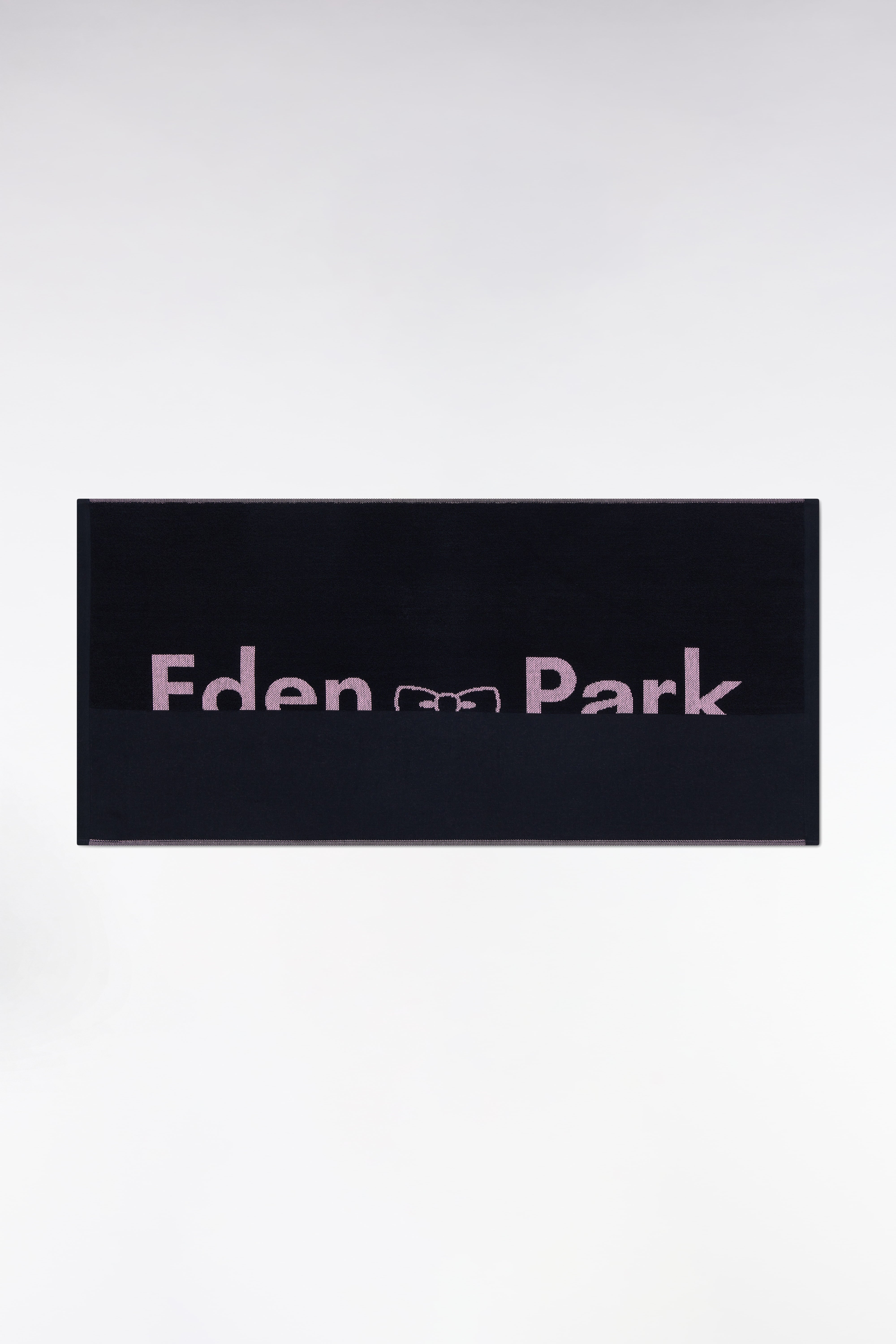 ビーチタオル コットン製 éponge フューシャ ジャカード Eden Park ネイビー