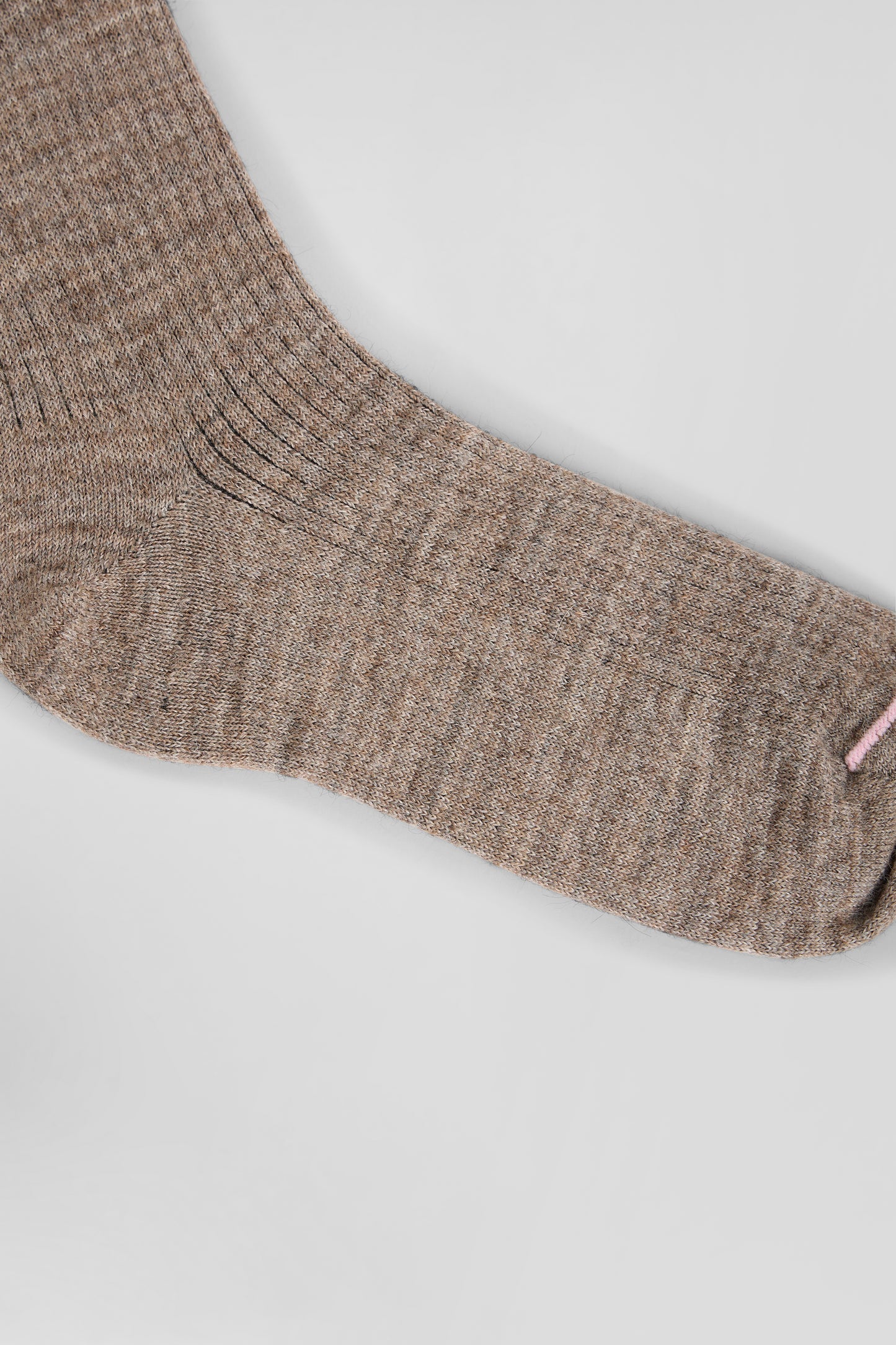 Chaussettes montantes en laine et alpaga camel