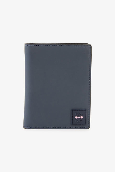 Portefeuille passeport gomme bleu foncé - Image 1