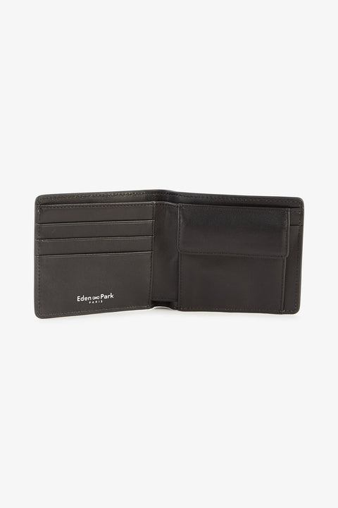 Portefeuille format italien en cuir noir - Image 2