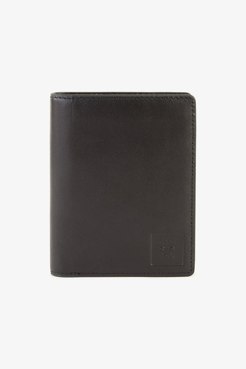 Portefeuille format français cuir noir - Image 1