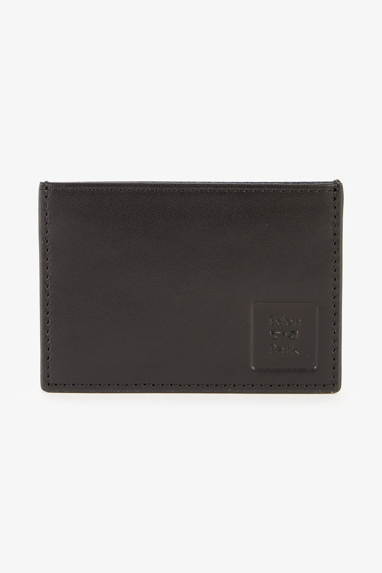 Black leather cardholder