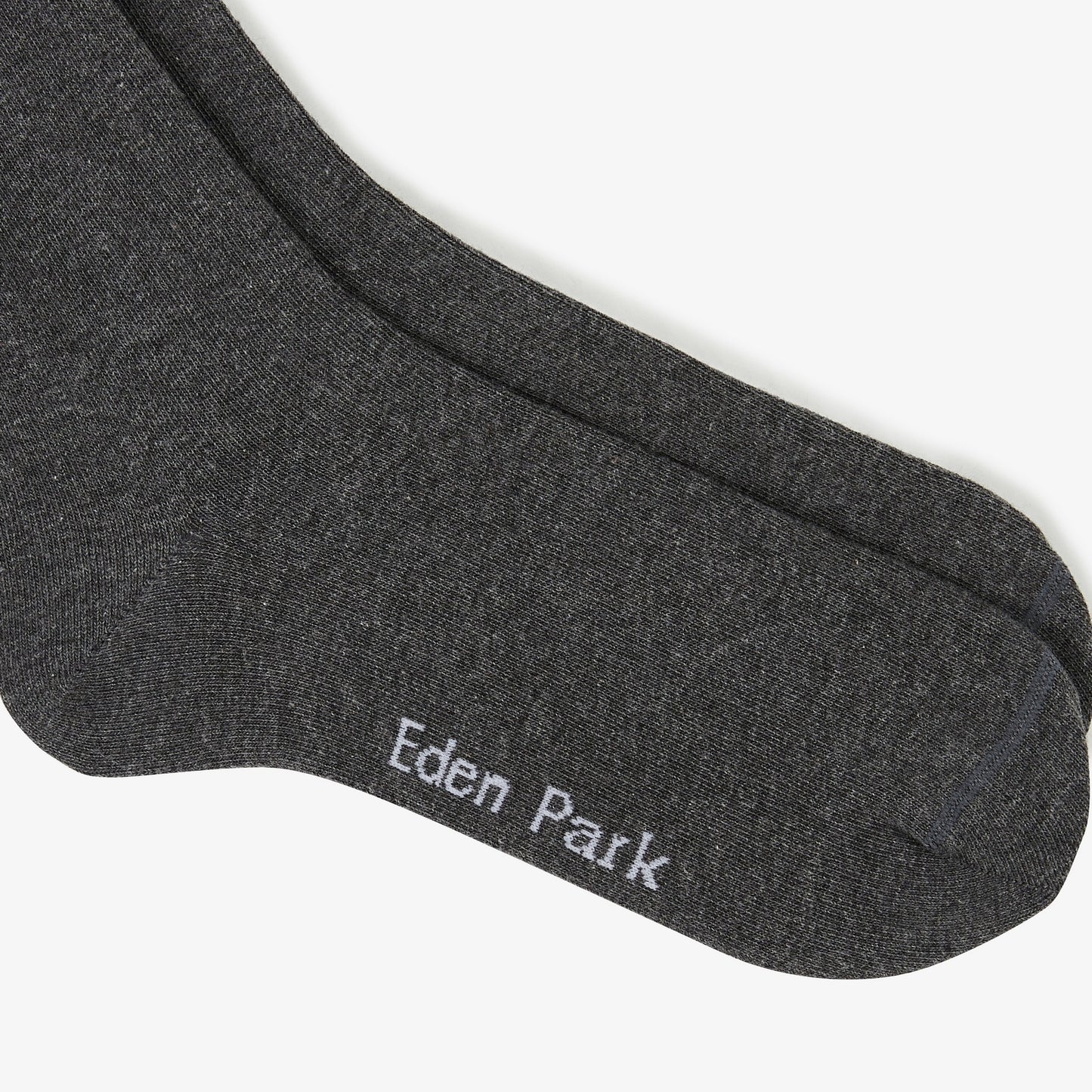 Paire de chaussettes gris foncé à bord rayé