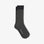 Paire de chaussettes gris foncé à bord rayé