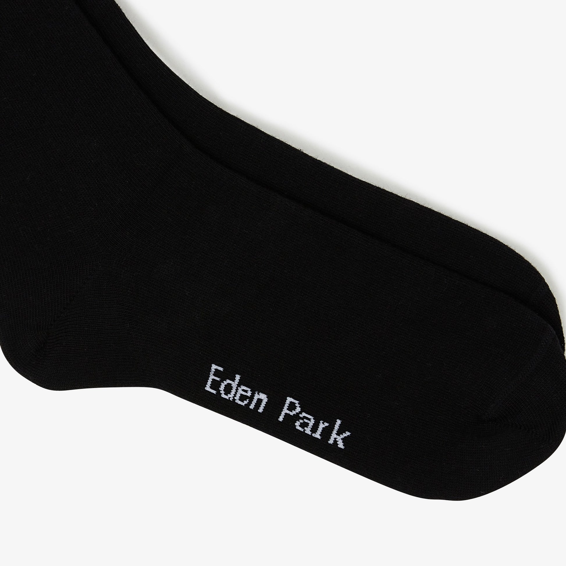 Paire de chaussettes noire à bord rayé
